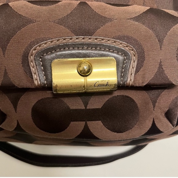 Brown Coach Satchel Chain Bag W/ Dust Bag Included AUTHENTIC! - Picture 4 of 11